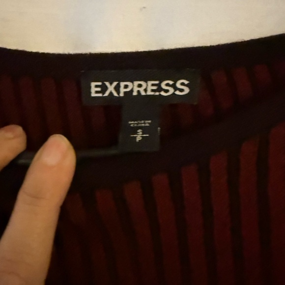 Express Fit & Flare Sweater Dress – Deep Burgundy – Size Small - Picture 2 of 3